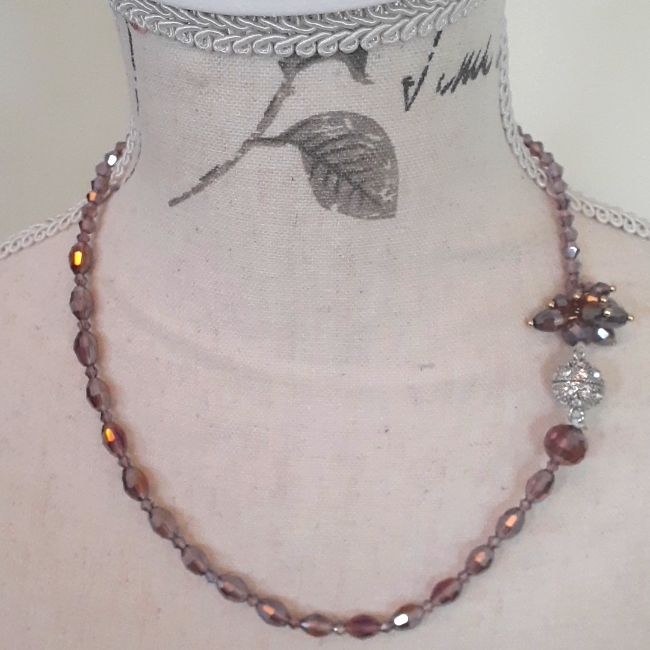 # Park Lane Lavender Sparkly Faceted Bead Necklace